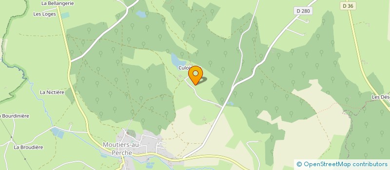 localisation de l'entreprise GROUPEMENT FORESTIER DE CULOISEAU à MOUTIERS-AU-PERCHE