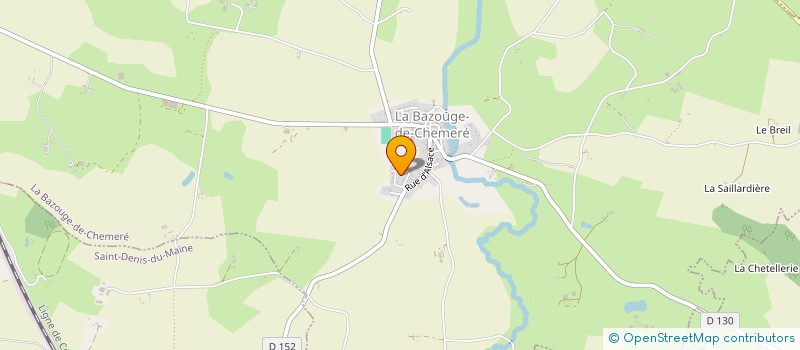 localisation de l'entreprise GROUPEMENT FORESTIER DE DALY  LA BAZOUGE-DE-CHEMERE