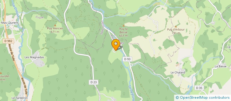 localisation de l'entreprise GROUPEMENT FORESTIER DE DEJOUX à POUSSANGES