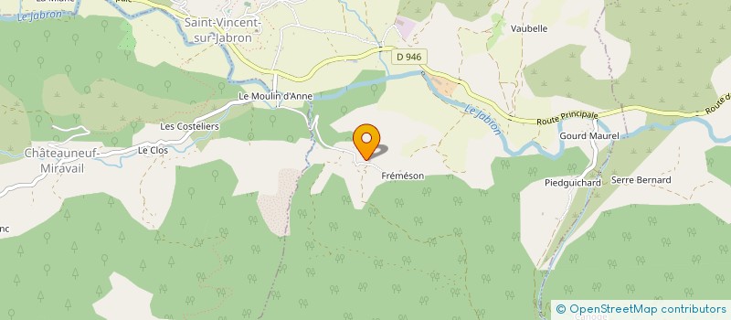 localisation de l'entreprise GROUPEMENT FORESTIER DE FREMEZON à SAINT-VINCENT-SUR-JABRON