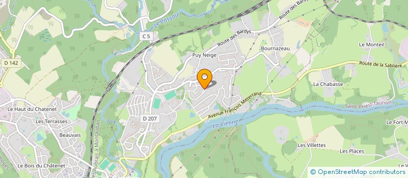 localisation de l'entreprise GROUPEMENT FORESTIER DE GAUDEIX à LE PALAIS-SUR-VIENNE