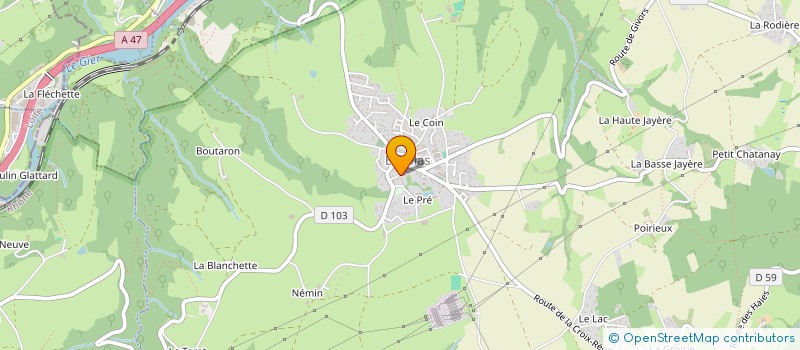 localisation de l'entreprise GROUPEMENT FORESTIER DE GFF SAROLINE  ECHALAS