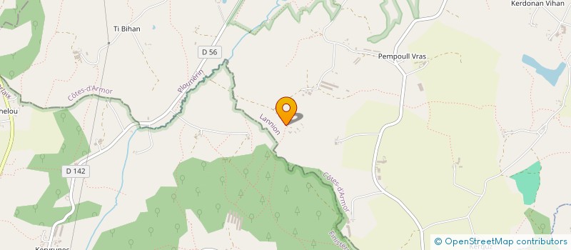 localisation de l'entreprise GROUPEMENT FORESTIER DE KERIGONAN  PLOUNERIN