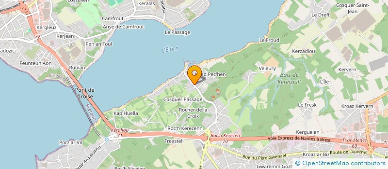 localisation de l'entreprise GROUPEMENT FORESTIER DE L'AULNE  PLOUGASTEL-DAOULAS