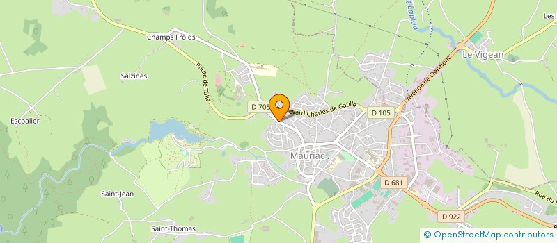 localisation de l'entreprise GROUPEMENT FORESTIER DE L ESCAROT à MAURIAC