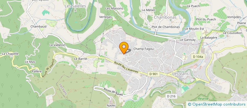 localisation de l'entreprise GROUPEMENT FORESTIER DE LA BANE  LES VANS