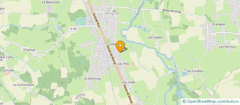 localisation de l'entreprise GROUPEMENT FORESTIER DE LA BEVIERE  ATTIGNAT