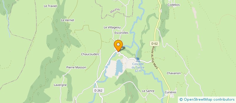 localisation de l'entreprise GROUPEMENT FORESTIER DE LA CASCADE DE LA ROCHE à CHEYLADE