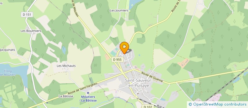 localisation de l'entreprise GROUPEMENT FORESTIER DE LA CHAUX  SAINT-SAUVEUR-EN-PUISAYE