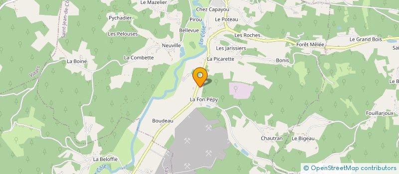 localisation de l'entreprise GROUPEMENT FORESTIER DE LA COMBE  SARRAZAC