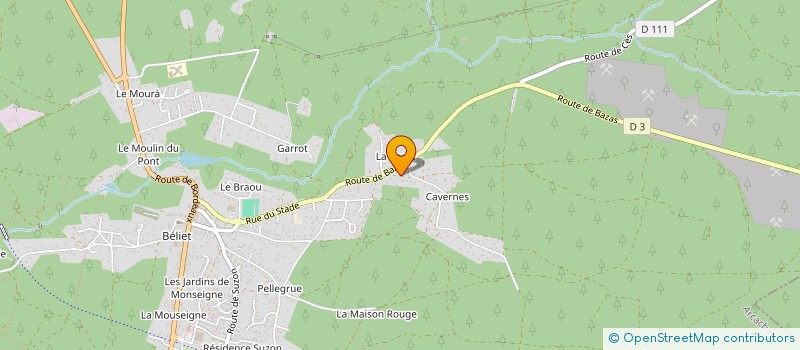 localisation de l'entreprise GROUPEMENT FORESTIER DE LA COSTE  BELIN-BELIET