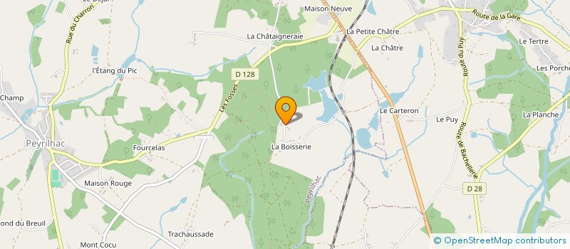 localisation de l'entreprise GROUPEMENT FORESTIER DE LA FORET DE LA BOISSERIE à PEYRILHAC
