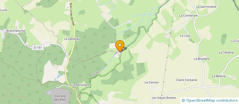 localisation de l'entreprise GROUPEMENT FORESTIER DE LA GASTINE à LOUZES
