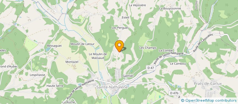 localisation de l'entreprise GROUPEMENT FORESTIER DE LA GRANDE BORIE à SAINT-ANDRE-D ALLAS