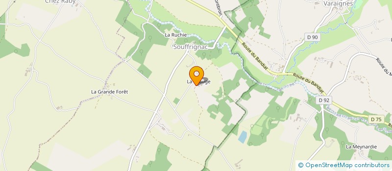 localisation de l'entreprise GROUPEMENT FORESTIER DE LA GUERENNE à SOUFFRIGNAC