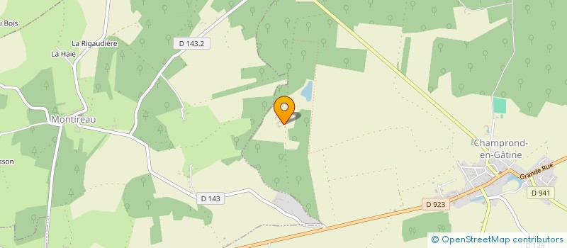 localisation de l'entreprise GROUPEMENT FORESTIER DE LA HOUSSERIE à CHAMPROND-EN-GATINE
