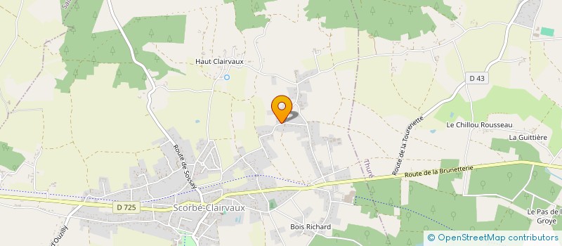 localisation de l'entreprise GROUPEMENT FORESTIER DE LA MOTHE DU VENT, GFF  SCORBE-CLAIRVAUX