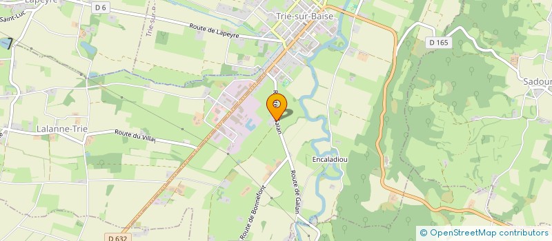 localisation de l'entreprise GROUPEMENT FORESTIER DE LA NATURE PYRENEES-GASCOGNE  TRIE-SUR-BAISE