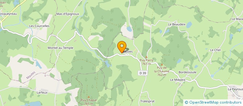 localisation de l'entreprise GROUPEMENT FORESTIER DE LA NONEIX  MERINCHAL