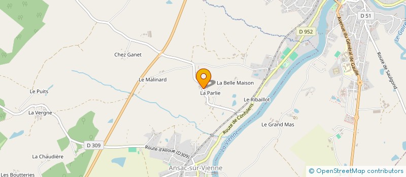 localisation de l'entreprise GROUPEMENT FORESTIER DE LA PARLIE à ANSAC-SUR-VIENNE