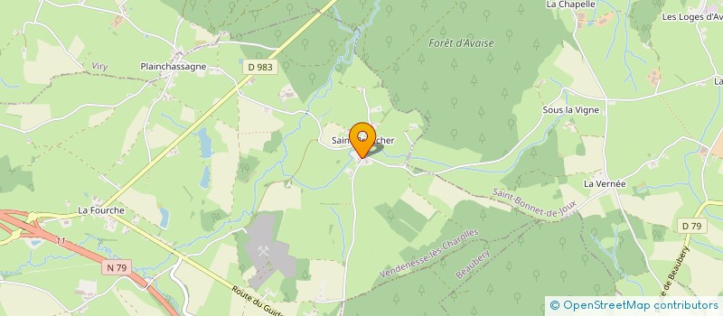 localisation de l'entreprise GROUPEMENT FORESTIER DE LA SOLAINE à VENDENESSE-LES-CHAROLLES