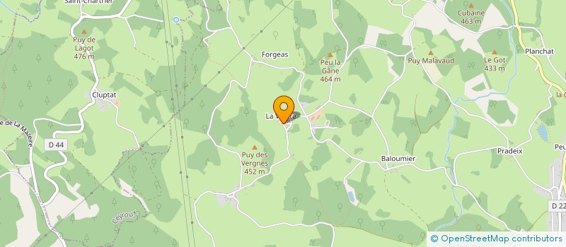 localisation de l'entreprise GROUPEMENT FORESTIER DE LA VILLATTE à SAINT-JUNIEN-LA-BREGERE