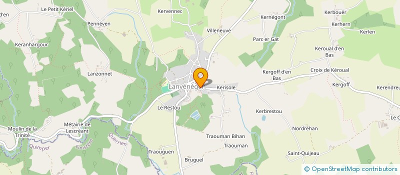 localisation de l'entreprise GROUPEMENT FORESTIER DE LANN VRAS à PRIZIAC