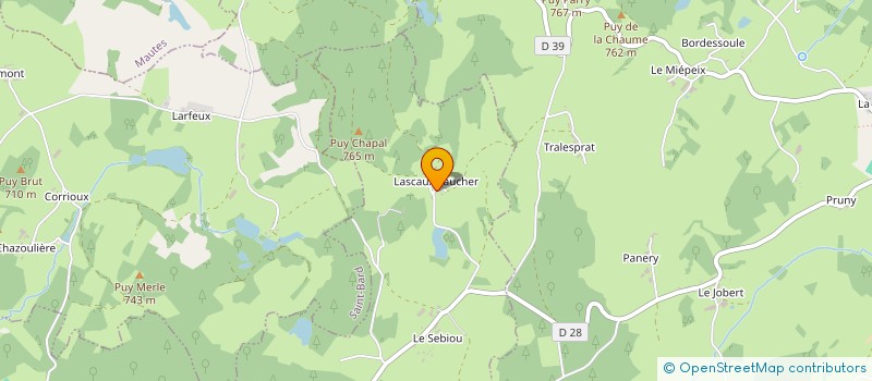 localisation de l'entreprise GROUPEMENT FORESTIER DE LASCAUX FAUCHEZ à LA MAZIERE-AUX-BONS-HOMMES