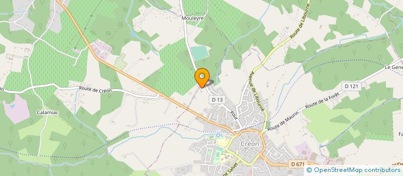 localisation de l'entreprise GROUPEMENT FORESTIER DE LEBEROU  CREON