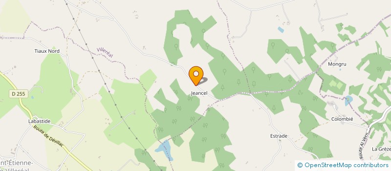 localisation de l'entreprise GROUPEMENT FORESTIER DE LUBEGE  VILLEREAL