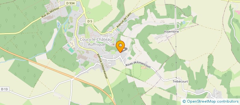 localisation de l'entreprise GROUPEMENT FORESTIER DE MALMAISON  COUCY-LE-CHATEAU-AUFFRIQUE