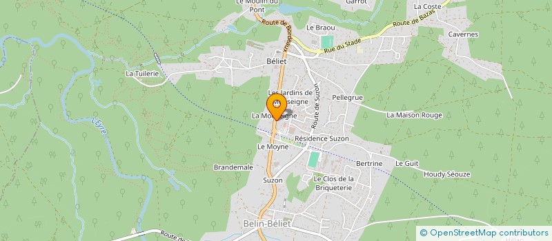 localisation de l'entreprise GROUPEMENT FORESTIER DE MONSEIGNE  BELIN-BELIET