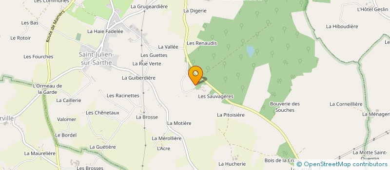 localisation de l'entreprise GROUPEMENT FORESTIER DE MONTGOUBERT à SAINT-JULIEN-SUR-SARTHE