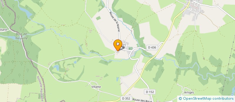 localisation de l'entreprise GROUPEMENT FORESTIER DE NEUVILLE  TEILLET-ARGENTY