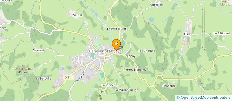 localisation de l'entreprise GROUPEMENT FORESTIER DE PERIGIER  BENEVENT-L'ABBAYE