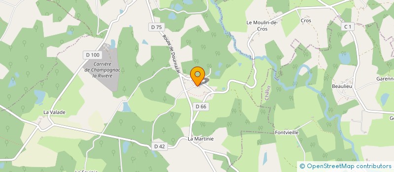localisation de l'entreprise GROUPEMENT FORESTIER DE PIQUE MOUSSE à CUSSAC