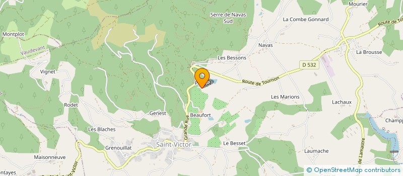 localisation de l'entreprise GROUPEMENT FORESTIER DE POUYOL à SAINT-VICTOR