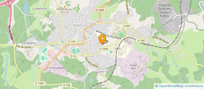 localisation de l'entreprise GROUPEMENT FORESTIER DE PRAILLOUX à EGLETONS