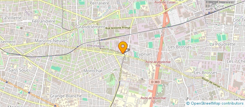 localisation de l'entreprise GROUPEMENT FORESTIER DE PRAMENOUX  VILLEURBANNE