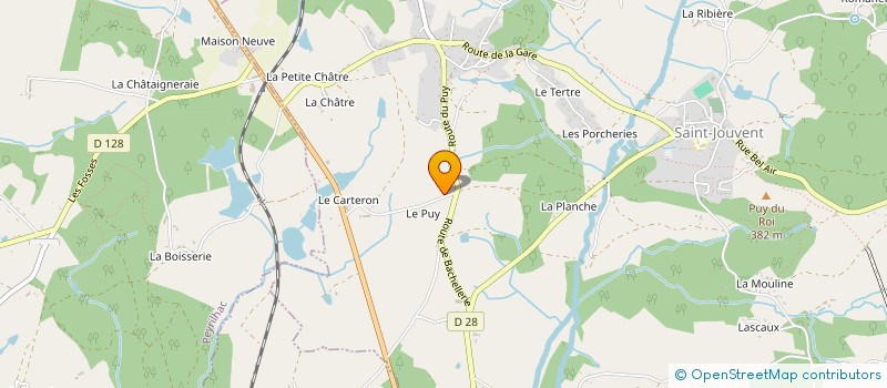 localisation de l'entreprise GROUPEMENT FORESTIER DE PUY BAUDRIER à SAINT-JOUVENT