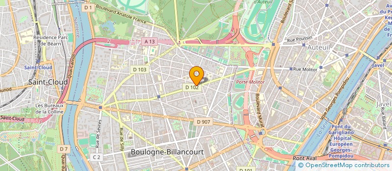localisation de l'entreprise GROUPEMENT FORESTIER DE RIEL LES EAUX à BOULOGNE-BILLANCOURT