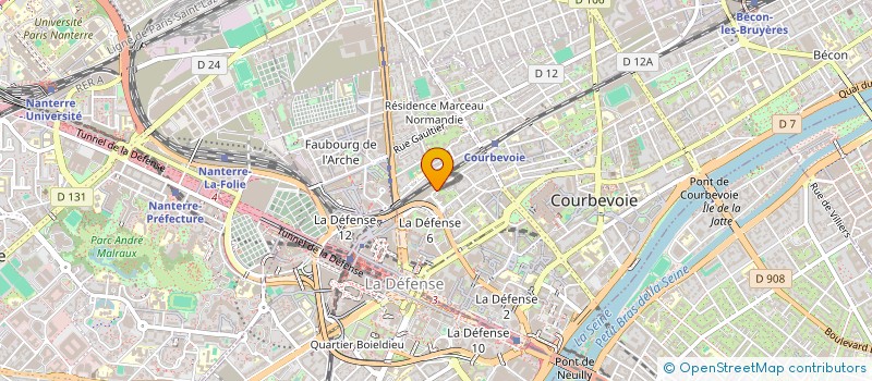 localisation de l'entreprise GROUPEMENT FORESTIER DE SAINT-LOUIS à COURBEVOIE