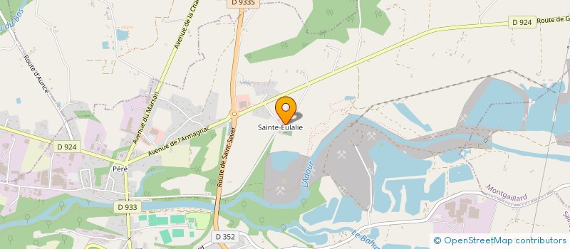 localisation de l'entreprise GROUPEMENT FORESTIER DE SAINTE EULALIE  SAINT-SEVER