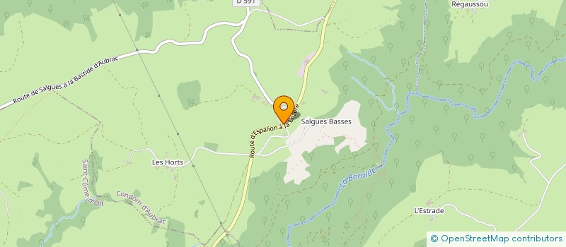 localisation de l'entreprise GROUPEMENT FORESTIER DE SALGUES  CONDOM D'AUBRAC