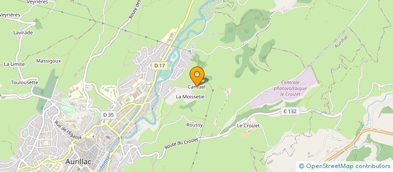 localisation de l'entreprise GROUPEMENT FORESTIER DE SHAREWOOD à AURILLAC