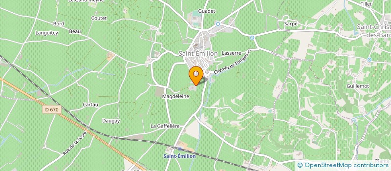 localisation de l'entreprise GROUPEMENT FORESTIER DE SOUDANAS  SAINT-EMILION