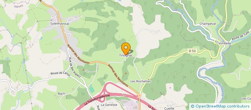 localisation de l'entreprise GROUPEMENT FORESTIER DE TINTIGNAC  NAVES