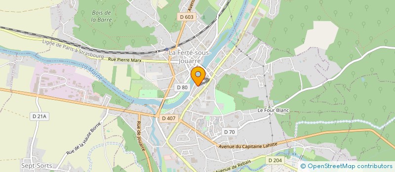 localisation de l'entreprise GROUPEMENT FORESTIER DE VEAUX à LA FERTE-SOUS-JOUARRE