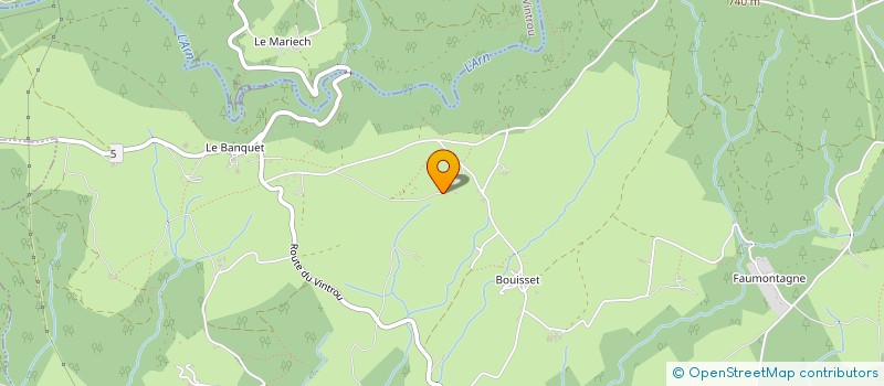 localisation de l'entreprise GROUPEMENT FORESTIER DE VENTENAC à LE VINTROU