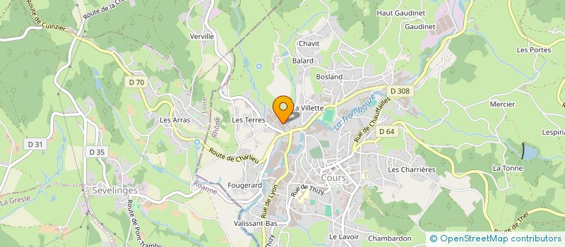 localisation de l'entreprise GROUPEMENT FORESTIER DE VERS LE BOIS  COURS